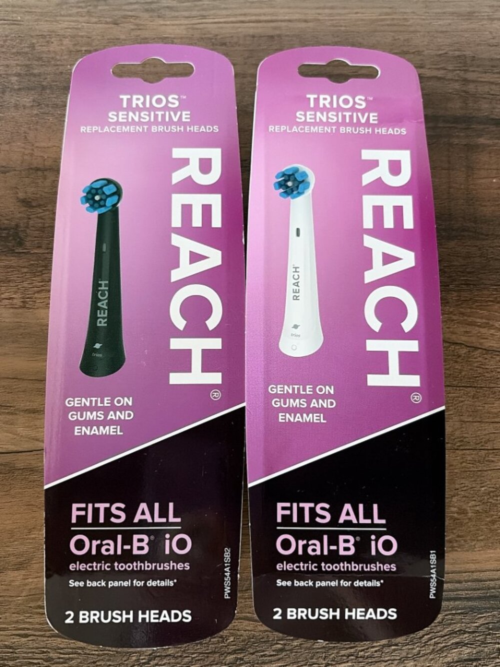 2-pack REACH Trios Sensitive Replacement Toothbrush Heads Soft - Oral-B iO